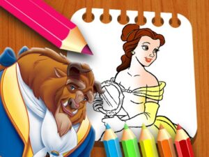 beauty the beast coloring book