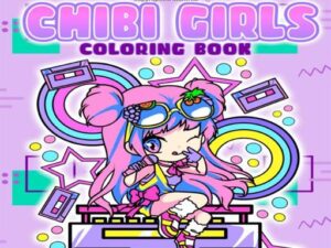chibi girls coloring book japanese anime coloring