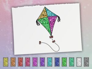 glitter toys coloring book