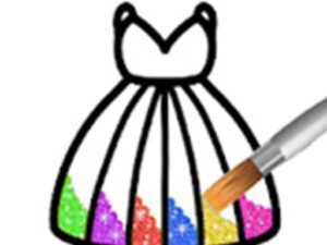 princess glitter coloring for kids